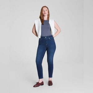 SPANX Dark Wash Pull On Ankle Jeans